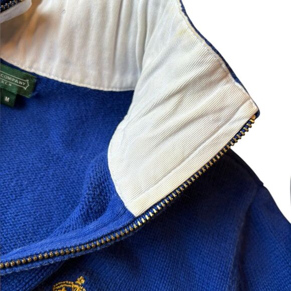 Lauren Jeans Co Ralph Lauren Quarter Zip Knit Sweater Womens Medium Blue - Picture 7 of 10